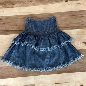 Trina Turk denim mini skirt excellent condition.